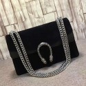 Quality Gucci Dionysus Suede Shoulder Bag Black 400249 VS00332