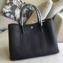 Quality Hermes Garden Party 36 30 Tote Bag in Imported Togo Leather Black VS05392