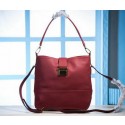 Quality miu miu Madras Goat Leather Hobo Bag RR1918 Maroon VS05526