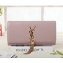 Quality Saint Laurent Classic Monogramme Tassel Cannage Pattern Clutch Y5485 Pink VS05113