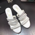 Replica 1:1 Chanel Silk Slide White C080202 VS02399