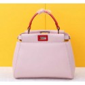 Replica AAA Fendi mini Peekaboo Bag Nappa Leather F520885T Pink VS01246