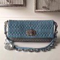 Replica AAA Miu Miu Crystal Nappa Leather Shoulder Bag Blue 5BD233 VS04163