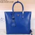 Replica AAA Prada Original Leather Tote Bag BN2773 Blue VS07083