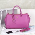 Replica AAA Prada Vitello Shine Double Zip Shopping Tote Satchel BN2324 in Peach Original Calfskin leather LSS VS01211