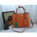 Replica AAAAA Prada Original Twin Saffiano Leather Cuir Tote BN2758 in Orange with Gold Hardware JJ VS04485