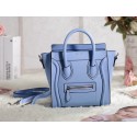 Replica Best Celine Nao Luggage 3309 in Light Blue Original Leather with Black Trim VS02330