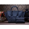 Replica Best Celine Tie Nano Top Handle Bag Original Snake Leather C3052 Royal VS07573
