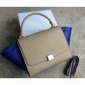 Replica Best Celine Trapeze Bag Original Leather CL008 Beige&Royal VS06392