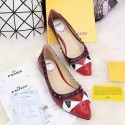 Replica Best Fendi Calfskin Ballet Flat Burgundy F021805 VS02631