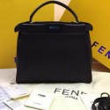 Replica Best Fendi Peekaboo Bags Original Leather FD2015 Black VS05549