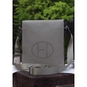 Replica Best Hermes Messenger Bag Original Calf Leather H80014 Grey VS01422