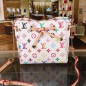 Replica Best Louis Vuitton Monogram Multicolore Bow Bag M40525 White VS08113