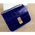 Replica Celine Classic Box Small Flap Bag Croco Leather C11042 Royal VS07663