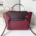 Replica Celine Drummed Calfskin Belt Bag Burgundy&Coffee C010703 VS06624