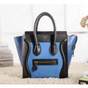 Replica Celine Luggage Micro Boston Bag Original Leather 3307 Blue&Black VS04744