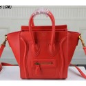 Replica Celine Luggage Nano Bag Original Leather C3308S Light Red VS03080