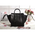 Replica Celine Luggage Phantom Square Tote Bag 3341 in Black Original Import Palm Skin Leather VS05345