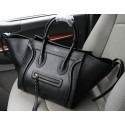 Replica Celine Luggage Phantom Tote Bag Litchi Leather CT103 Black VS03817