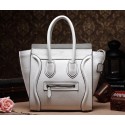 Replica Celine Micro Luggage 3307 in White Clemence Leather VS08125