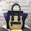 Replica Celine Micro Luggage Tote Bag Original Leather C164173 Khaki&Black&Blue VS02908