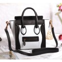 Replica Celine Nao Luggage 3309 in White with Black Original Leather VS03699