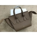 Replica Celine Tie Nano Top Handle Bag Grainy Leather 98313 Grey VS04846