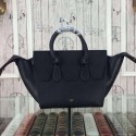 Replica Celine Tie Nano Top Handle Bag Original Leather CT98313 Black VS02537