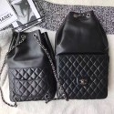 Replica Chanel Black Lambskin Backpack In Seoul Bag 010402 VS07736