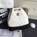 Replica Chanel Chanel's Gabrielle Backpack White and Black A94485 VS06686