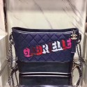 Replica Chanel Chanel's Gabrielle Hobo Bag Navy Blue & Black A93824 VS05505