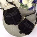 Replica Chloe Hudson Calfskin Shoulder Bag Black 210710 VS02804