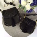 Replica Chloe Hudson Calfskin Shoulder Bag Black 210720 VS08243