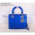 Replica Christian Dior Patent Leather Lady Dior Bag CD0313 Blue VS07273