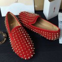 Replica Christian Louboutin Red Rollerboy Spikes with Gold Spike CL1210 VS05737