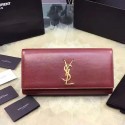 Replica Classic Monogram Saint Laurent Clutch in Burgundy Grained Leather 326079 VS07607
