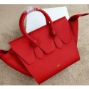 Replica Designer Celine Tie Nano Top Handle Bag Grain Leather 98313 Red VS03885