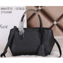 Replica Dior ADDICT Bag Two-Tone Calfskin Leather D8800 Black VS04266