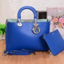Replica Dior Diorissimo Bag in Smooth Calfskin Leather V832 Blue VS08568