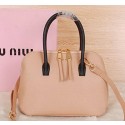 Replica Fashion miu miu Madras Goat Leather Top Handle Bag RL1122 Apricot VS02308