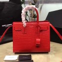 Replica Fashion Saint Laurent Classic Baby Sac De Jour Bag in Red Croco Leather Y12131 VS08598