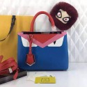Replica Fendi 2Jours Blue Calfskin Tote Bag with Bag Bugs FD2537 VS04016