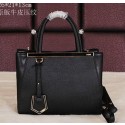 Replica Fendi 2Jours Tote Bag Original Leather 8B8935 Black VS04502