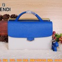 Replica Fendi Demi Jour Bag Saffiano Leather F6070 Blue&White VS05680