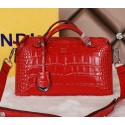 Replica Fendi Fall Winter 2015 Tote Bags Croco Leather F2350 Red VS06713