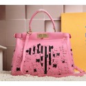 Replica Fendi Icoic Peekaboo Bag in Calfskin Leather 8BN1169 Pink VS09816