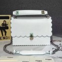 Replica Fendi Kan I Leather Bag White 8BT283 VS06109