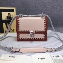Replica Fendi Kan I Small Leather Mini Bag Pink 8M03814 VS00787