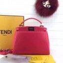 Replica Fendi Mini Peekaboo Bag in Rose Nappa Leather FD07122 VS03001