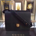 Replica Gucci Animalier Leather Messenger Bag Black 418654 VS03226